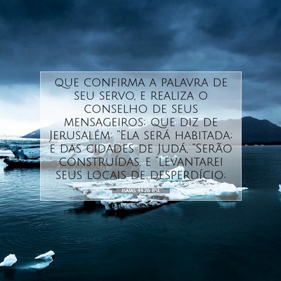 Isaías 44:26 BSL Imagem do Versículo Bíblico