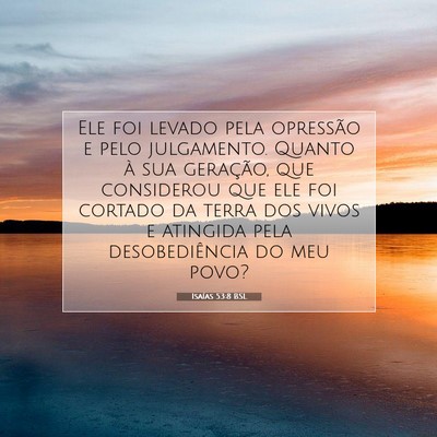 Isaías 53:8 BSL Imagem do Versículo Bíblico