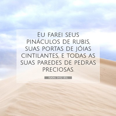 Isaías 54:12 BSL Imagem do Versículo Bíblico
