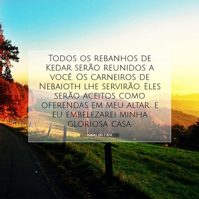 Isaías 60:7 BSL Imagem do Versículo Bíblico