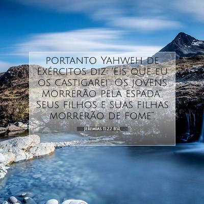 Jeremias 11:22 Versículo Bíblico Explicado