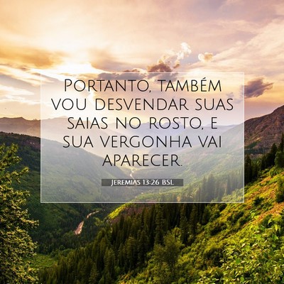 Jeremias 13:26 Versículo Bíblico Explicado