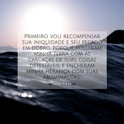 Jeremias 16:18 Versículo Bíblico Explicado
