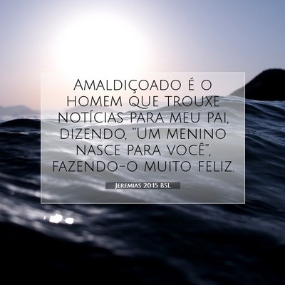 Jeremias 20:15 Versículo Bíblico Explicado