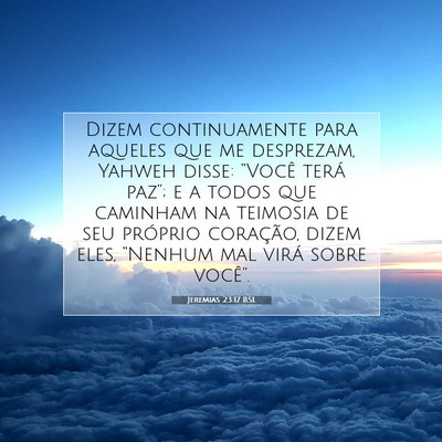 Jeremias 23:17 Versículo Bíblico Explicado