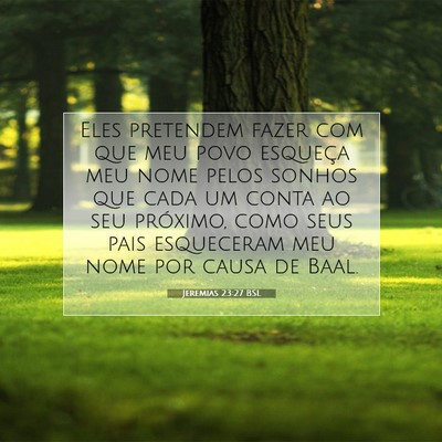 Jeremias 23:27 Versículo Bíblico Explicado