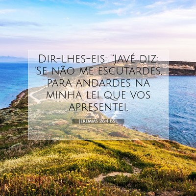 Jeremias 26:4 Versículo Bíblico Explicado