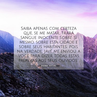 Jeremias 26:15 Versículo Bíblico Explicado