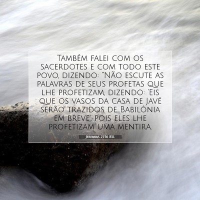 Jeremias 27:16 Versículo Bíblico Explicado