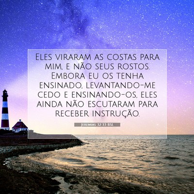 Jeremias 32:33 BSL Imagem do Versículo Bíblico