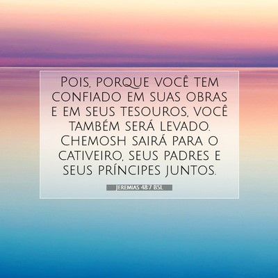 Jeremias 48:7 Versículo Bíblico Explicado