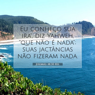 Jeremias 48:30 Versículo Bíblico Explicado