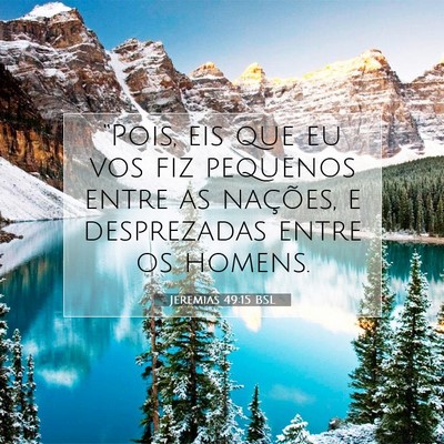 Jeremias 49:15 Versículo Bíblico Explicado