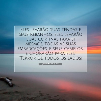 Jeremias 49:29 Versículo Bíblico Explicado