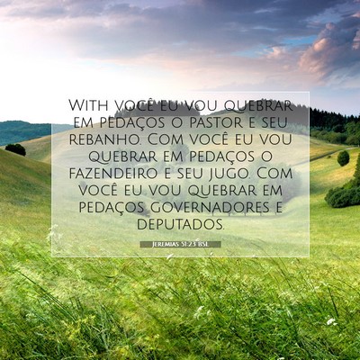 Jeremias 51:23 Versículo Bíblico Explicado