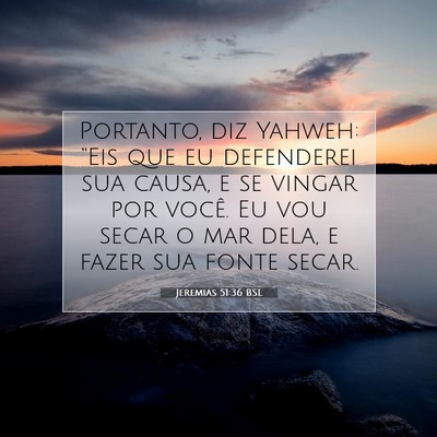 Jeremias 51:36 Versículo Bíblico Explicado