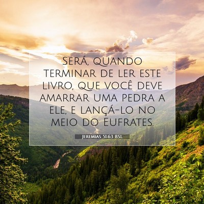 Jeremias 51:63 Versículo Bíblico Explicado