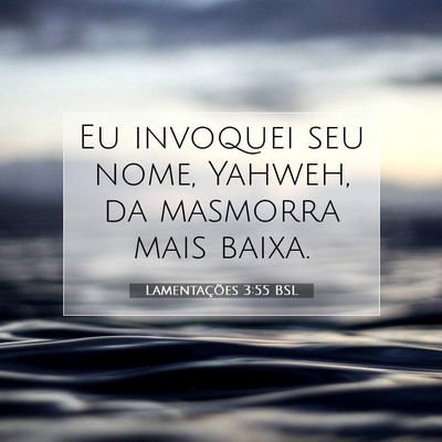 Lamentações 3:55 BSL Imagem do Versículo Bíblico