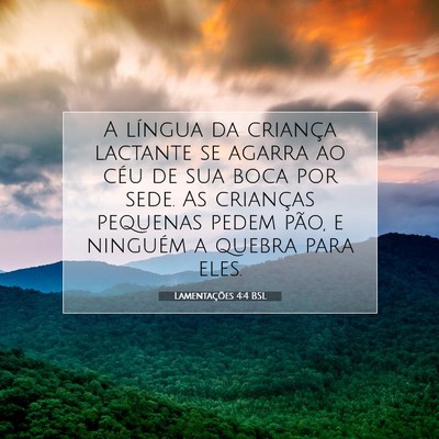 Lamentações 4:4 Versículo Bíblico Explicado