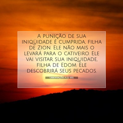 Lamentações 4:22 BSL Imagem do Versículo Bíblico