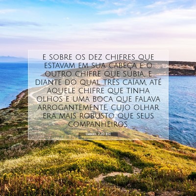 Daniel 7:20 BSL Imagem do Versículo Bíblico