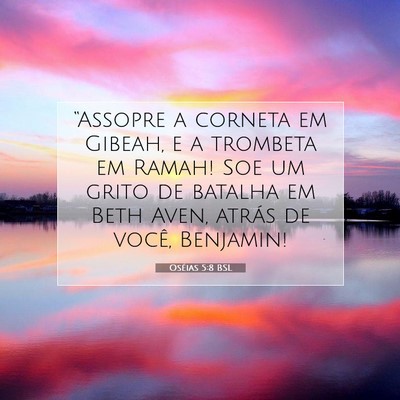 Oséias 5:8 BSL Imagem do Versículo Bíblico