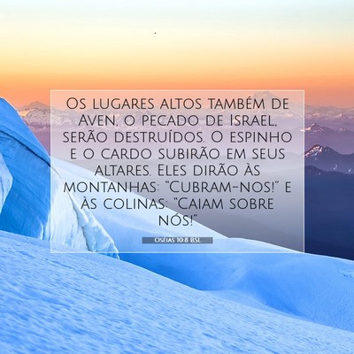 Oséias 10:8 Versículo Bíblico Explicado