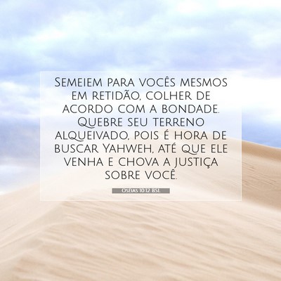 Oséias 10:12 Versículo Bíblico Explicado