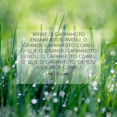 Joel 1:4 Versículo Bíblico Explicado