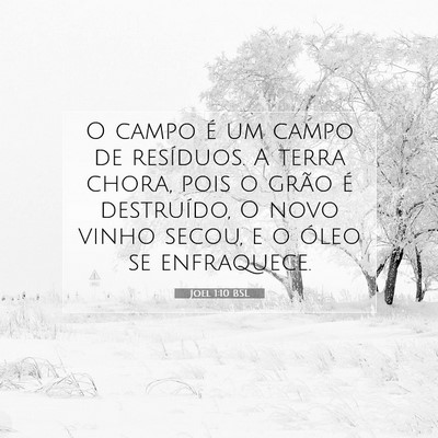 Joel 1:10 BSL Imagem do Versículo Bíblico