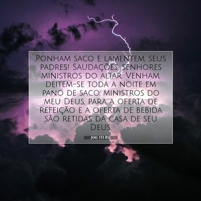Joel 1:13 Versículo Bíblico Explicado