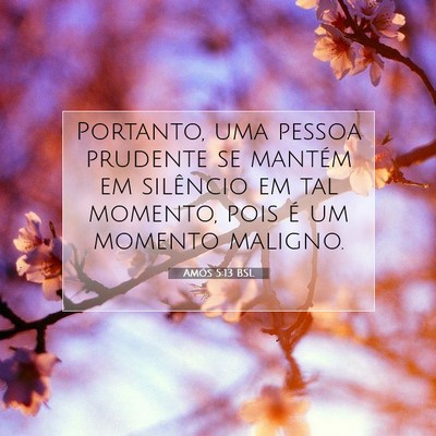 Amós 5:13 BSL Imagem do Versículo Bíblico