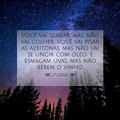 Miquéias 6:15 BSL Imagem do Versículo Bíblico