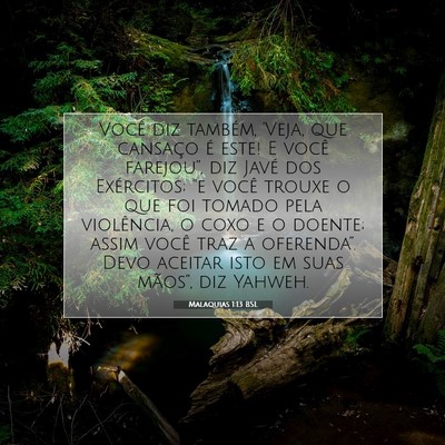 Malaquias 1:13 Versículo Bíblico Explicado