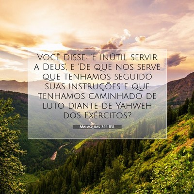 Malaquias 3:14 BSL Imagem do Versículo Bíblico