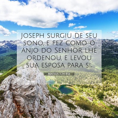 Mateus 1:24 Versículo Bíblico Explicado