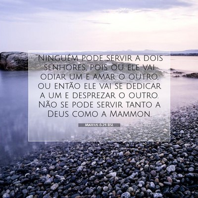 Mateus 6:24 BSL Imagem do Versículo Bíblico