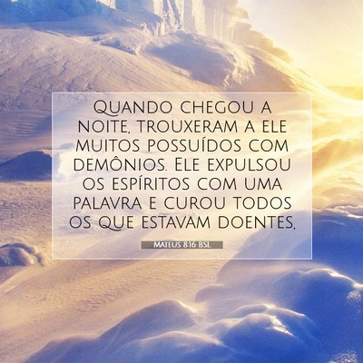 Mateus 8:16 BSL Imagem do Versículo Bíblico
