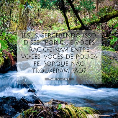 Mateus 16:8 Versículo Bíblico Explicado