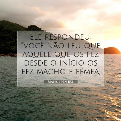 Mateus 19:4 Versículo Bíblico Explicado
