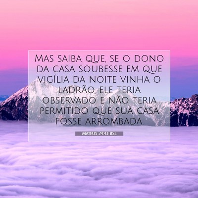 Mateus 24:43 Versículo Bíblico Explicado