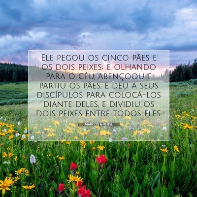 Marcos 6:41 BSL Imagem do Versículo Bíblico