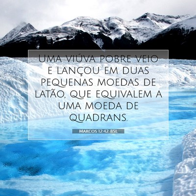 Marcos 12:42 BSL Imagem do Versículo Bíblico
