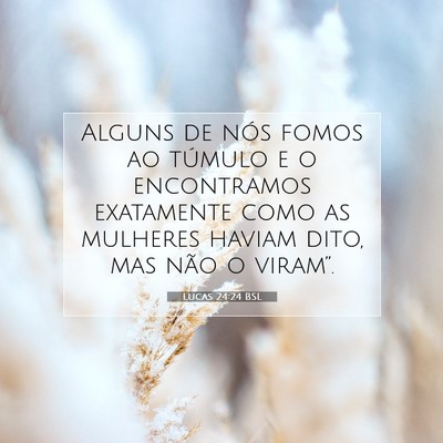 Lucas 24:24 BSL Imagem do Versículo Bíblico