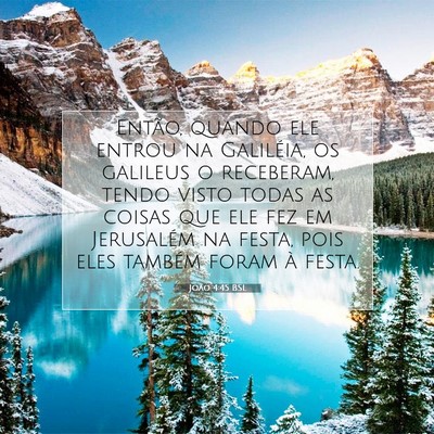 João 4:45 BSL Imagem do Versículo Bíblico