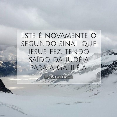 João 4:54 BSL Imagem do Versículo Bíblico