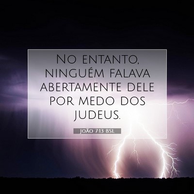 João 7:13 Versículo Bíblico Explicado