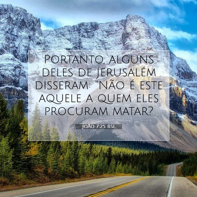 João 7:25 BSL Imagem do Versículo Bíblico
