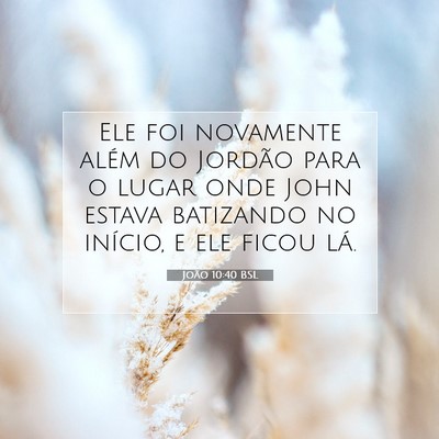 João 10:40 BSL Imagem do Versículo Bíblico