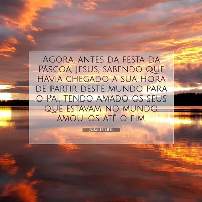 João 13:1 BSL Imagem do Versículo Bíblico